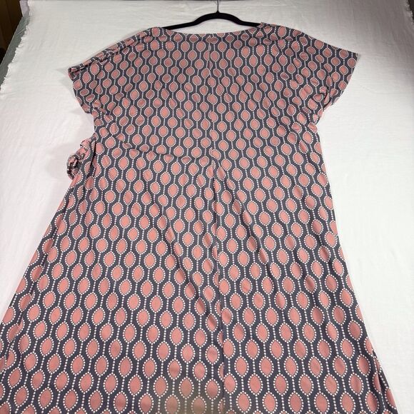 Robbie Bee‎ Dress Signature Pink/Grey/White Sleeveless Tie Sz 2XL Office Party - Picture 12 of 16